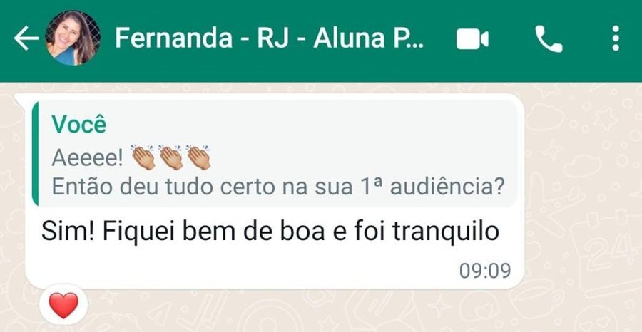 Fernanda: primeira audiência
