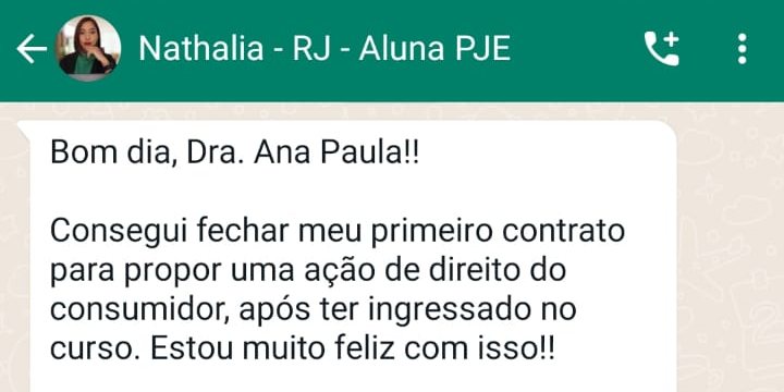 Nathalia: primeiro contrato