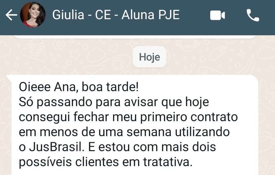 Depoimento de aluno PJE Autonomia