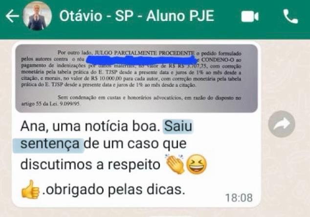 Depoimento de aluno PJE Autonomia