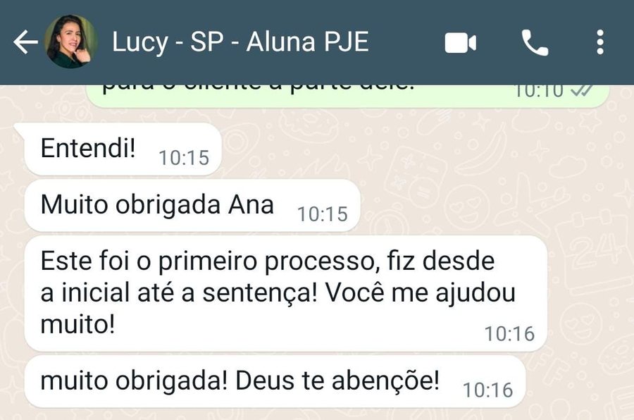 Depoimento de aluno PJE Autonomia